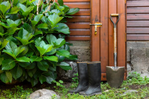 Garten mit Wasserhahn