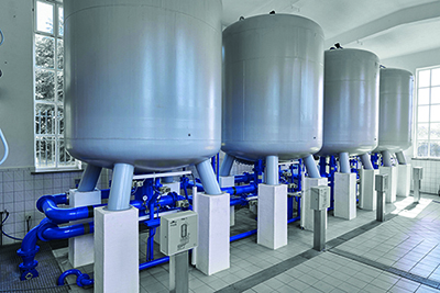 Filteranlage im Wasserwerk Goldberger Straße